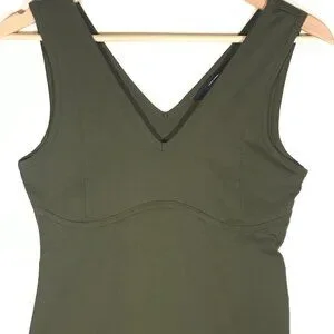 vero moda olive green dress Vero Dress In Olive Green Doppio Satin